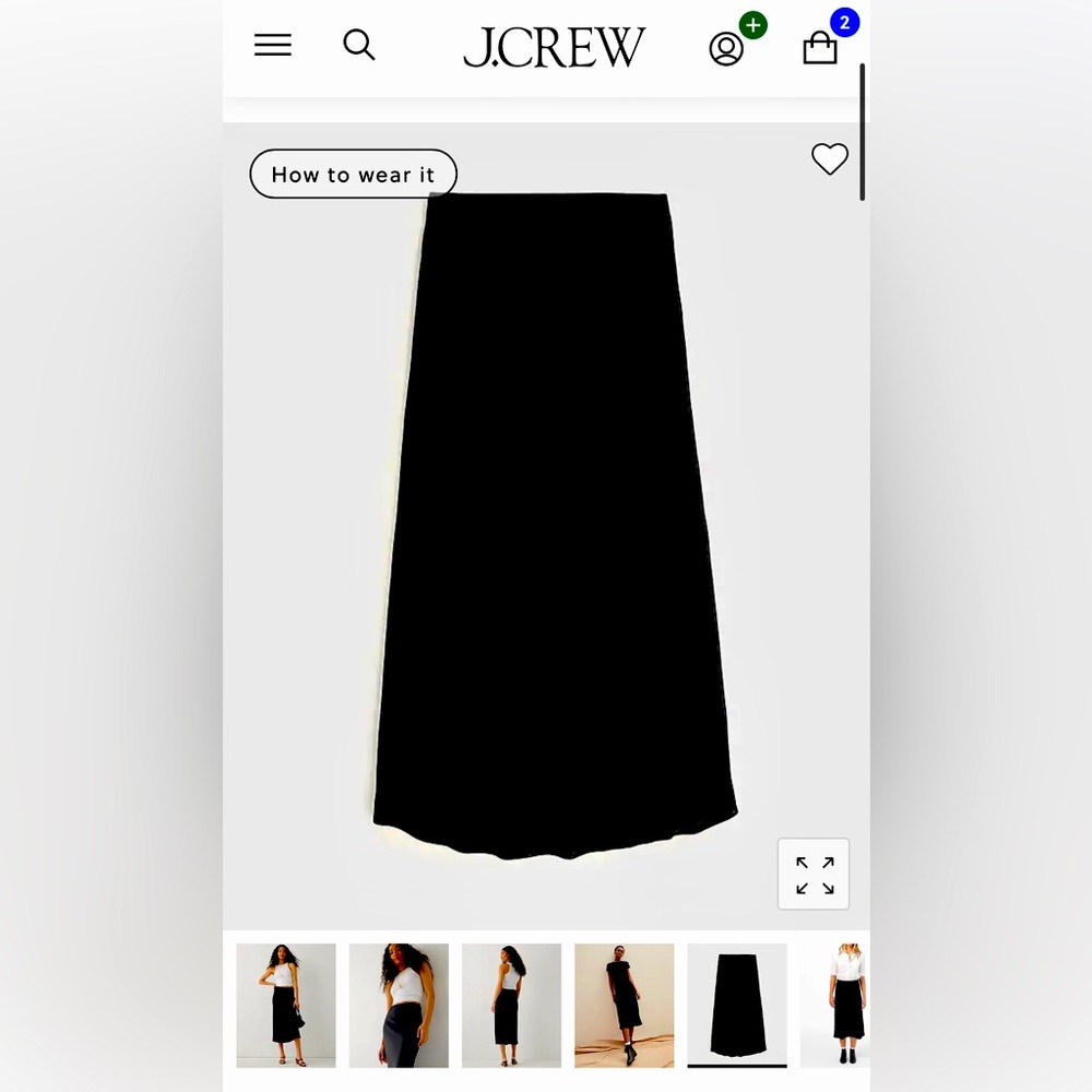 COPY - J.Crew Gwyneth Black Skirt Medium.